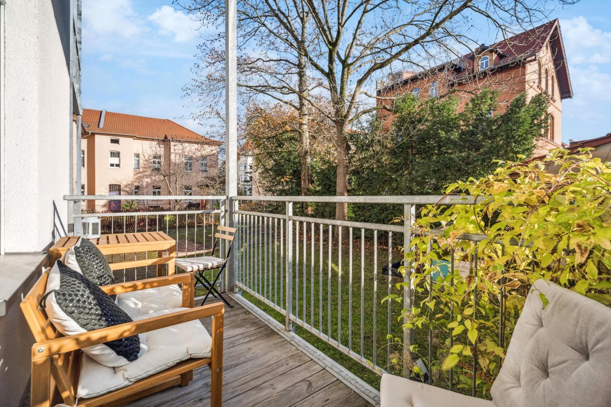 Roby-Erfurt Hbf-Nah, Balkon Apartment Bagian luar foto